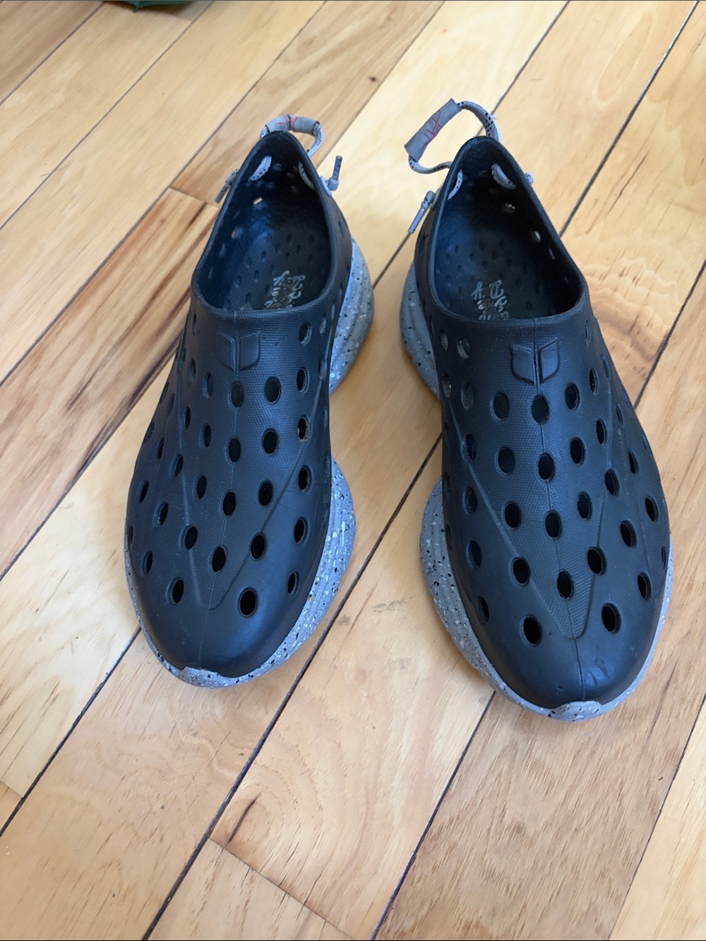 Women’s Black Athletic Slip-On Shoes with Perforated Upper